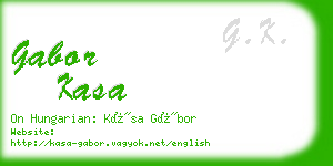 gabor kasa business card